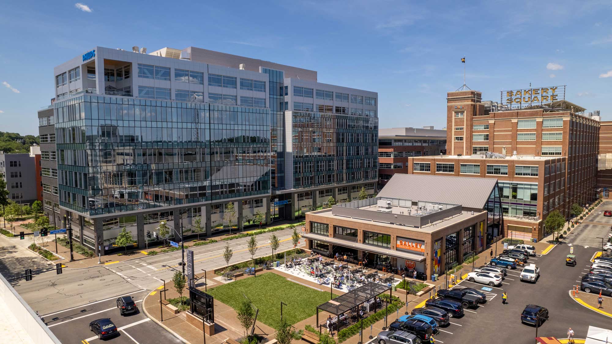 Bakery Square Birds Eye View of Building and Courtyard